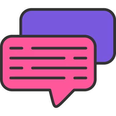 Konuş. Web simgesi basit illüstrasyon