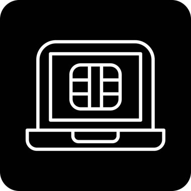 Bilgisayar simgesi. Basit resimleme