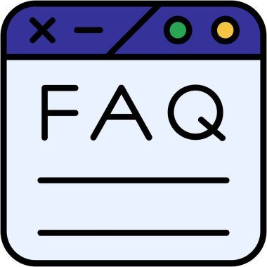 Kolayca Değiştirebilen veya Düzenleyebilen Faq vektör simgesi