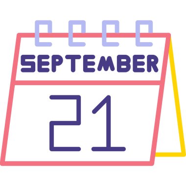 Takvim çizgisi tasarımı, vektör illüstrasyonu