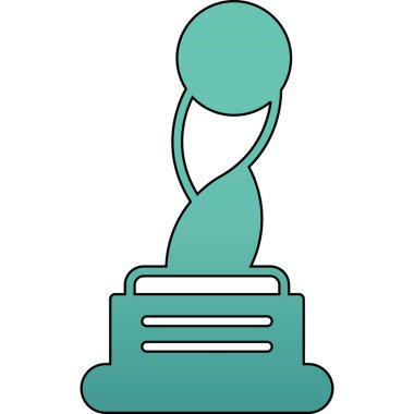 Kupa ikonu. Web için kupa vektör simgesinin özet çizimi