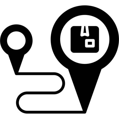 gps harita konum simgesi ana hat biçiminde