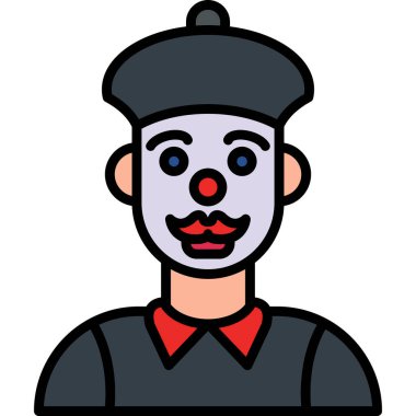 Soytarı. Web simgesi basit illüstrasyon