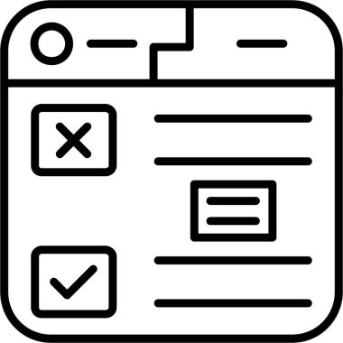 Onay listesi simgesini, basit tarzı