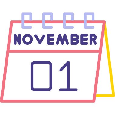 Kasım 20 tarih simgesi, tek günlük takvim simgesi, takvim simgesi. vektör grafik tasarımı