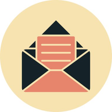 Zarf. Web simgesi basit illüstrasyon