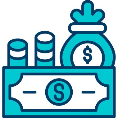 Para için. Web simgesi basit illüstrasyon