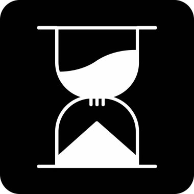 Kum saati simgesi, vektör illüstrasyonu