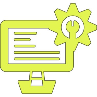 Bilgisayar ayarları. resimleme tasarımı