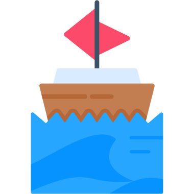 Tekne. Web simgesi basit tasarım