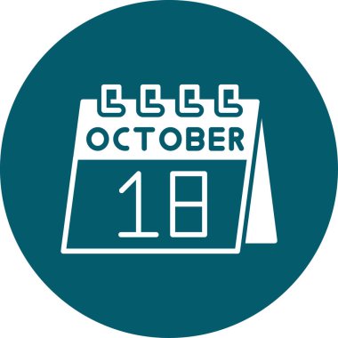 Tek bir günlük takvimdeki 8 Ekim tarihi