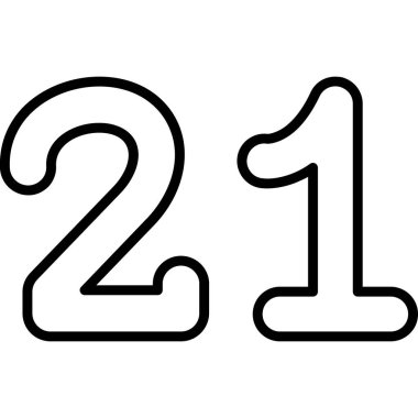 iki numara 2 satır simgesi tasarımı