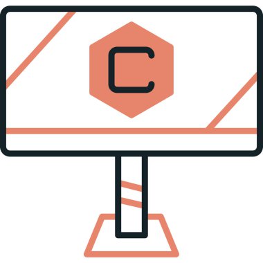 Tek bir izole simgenin vektör illüstrasyonu