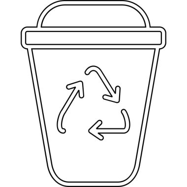 Geri dönüşüm simgesi, vektör illüstrasyonu