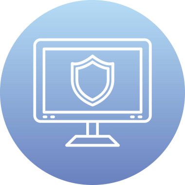 Kalkan vektör simgesi. resimleme