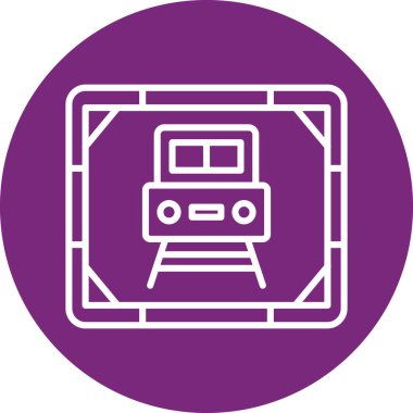 Benzersiz tren vektör simgesi