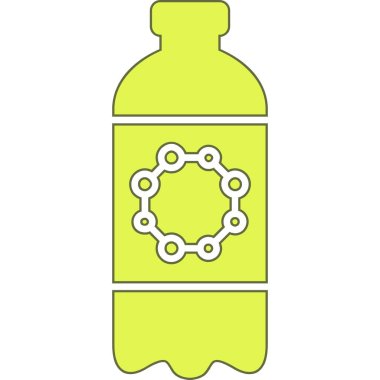 Su şişesi ikonu. Web için vektör vektör simgelerinin özet çizimi