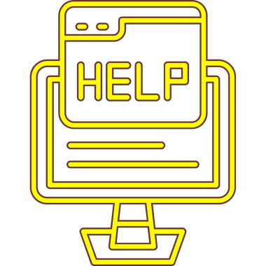 Yardım mesajı. Basit tasarım