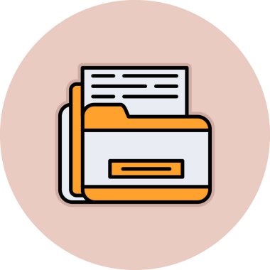 Belge simgesinin vektör illüstrasyonu