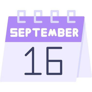 Eylül 26 takvim simgesi - takvim simgesi