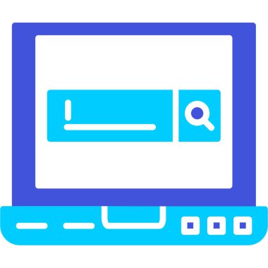 dizüstü bilgisayar web simgesi basit vektör illüstrasyonu