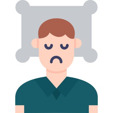 Düz maskeli üzgün adam..