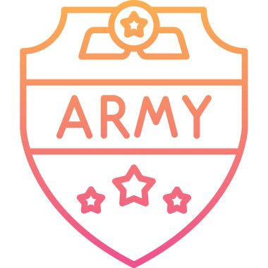 Bir kalkan simgesinin vektör illüstrasyonu