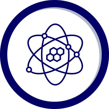 atom. Web simgesi basit illüstrasyon