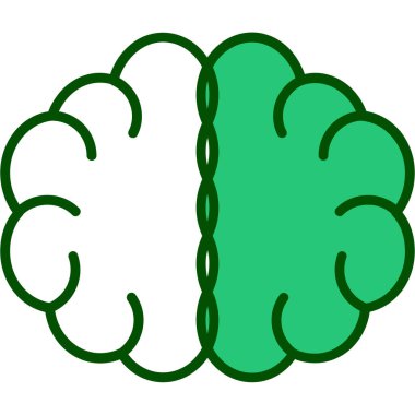 Beyin sağlığı tıbbi ikonu vektör illüstrasyon grafik tasarımı