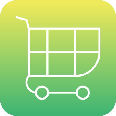 Benzersiz alışveriş arabası vektör simgesi
