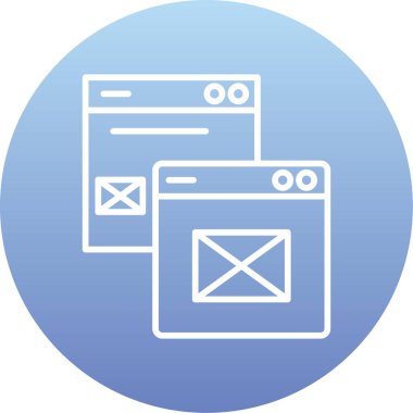 Web tarayıcı simgesi vektör illüstrasyonu