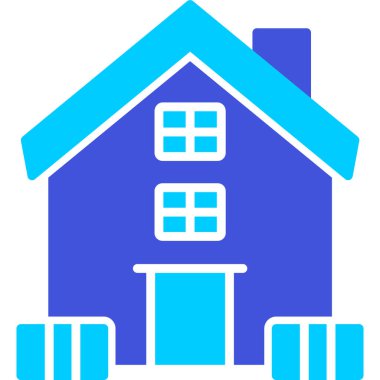 Bina. Web simgesi basit illüstrasyon