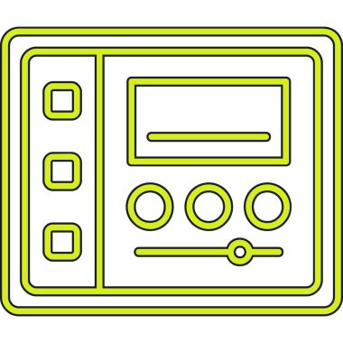 vector illustration of modern microwave icon