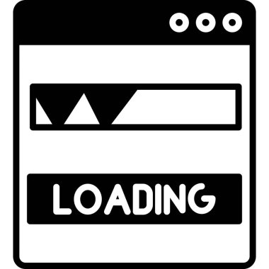 Web simgesi yükleme, illüstrasyon vektör