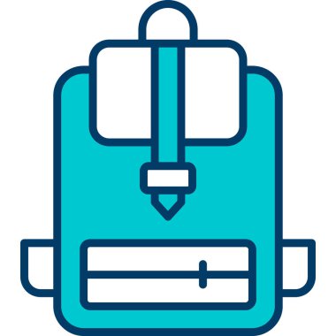 Sırt çantası simge vektör çizim