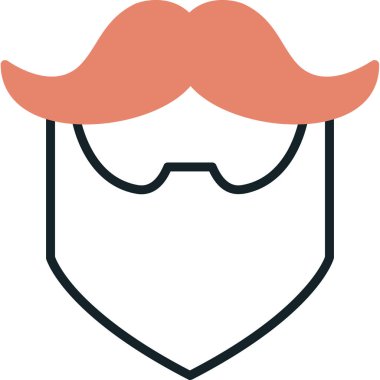 Bıyık simgesi vektör illüstrasyonu