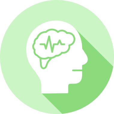 Beyin. Web simgesi basit illüstrasyon