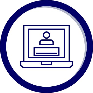 Bilgisayar. Web simgesi basit illüstrasyon