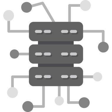 Devre kartı simgesi. Web için bilgisayar vektör simgesinin düz çizimi