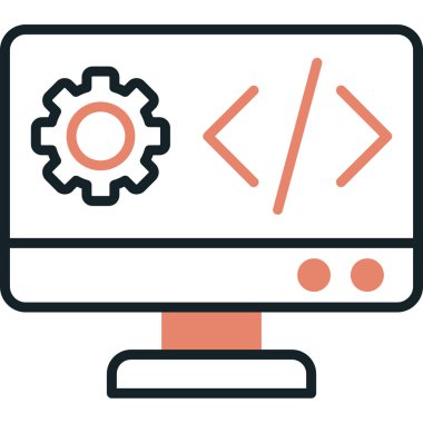 Düz biçimli web tasarım geliştirme simgesi