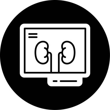 Böbrek ikonu, vektör çizimi