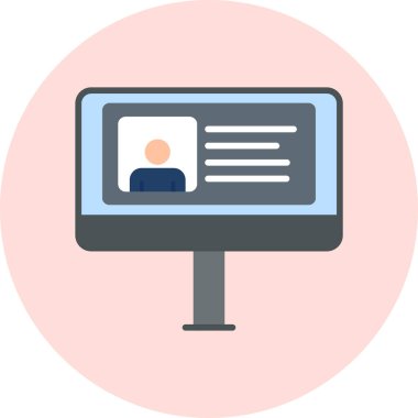 Online eğitim. Basit resimleme