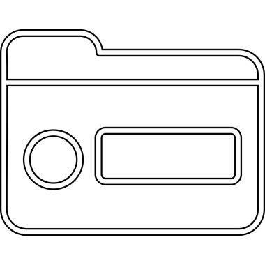 Kamera simgesi. Web için kamera vektör simgelerinin özet çizimi