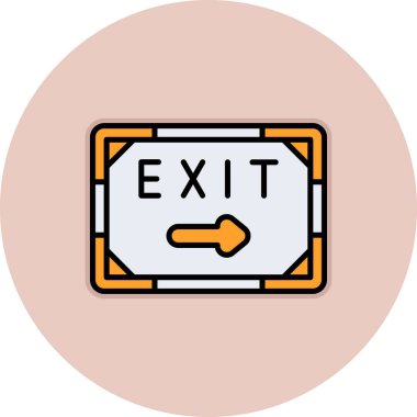 Çıkış. Web simgesi basit illüstrasyon