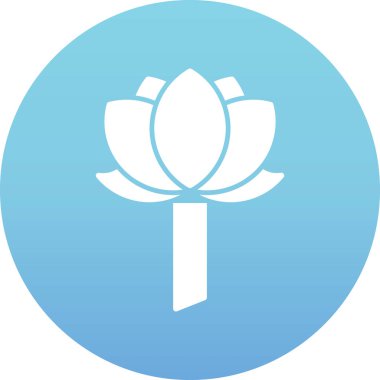 Çiçek. Web simgesi basit illüstrasyon