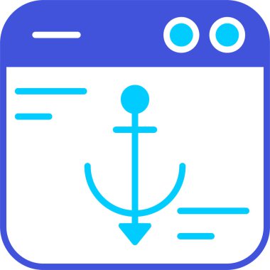 Gemi. Web simgesi basit illüstrasyon