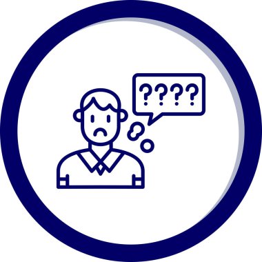 Vektördeki soru işareti simgesi