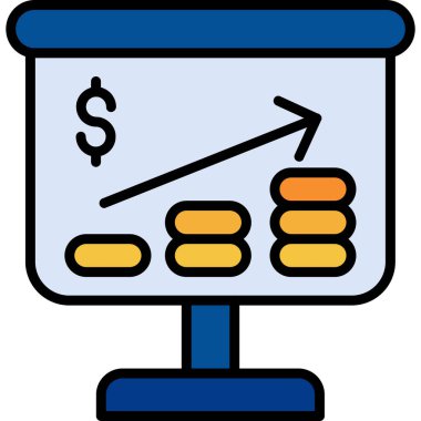 iş grafiği simgesi - taslak biçimi