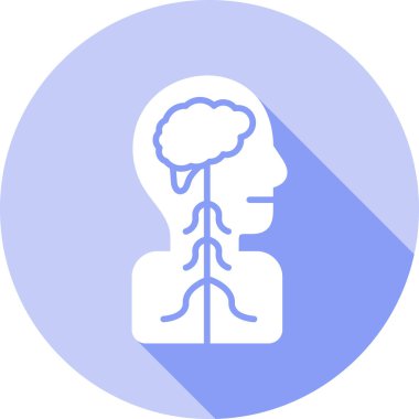 Beyin. Web simgesi basit illüstrasyon