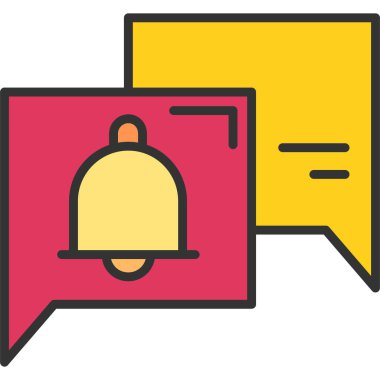 Bir sohbet simgesinin vektör illüstrasyonu